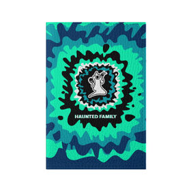 Обложка для паспорта матовая кожа с принтом Haunted Family в Екатеринбурге, натуральная матовая кожа | размер 19,3 х 13,7 см; прозрачные пластиковые крепления | Тематика изображения на принте: 