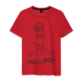 Мужская футболка хлопок с принтом Bart Lil Peep в Екатеринбурге, 100% хлопок | прямой крой, круглый вырез горловины, длина до линии бедер, слегка спущенное плечо. | bart simpson | lil peep | барт симпсоны | лил пип
