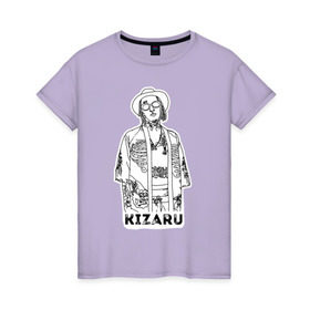 Женская футболка хлопок с принтом Kizaru в Екатеринбурге, 100% хлопок | прямой крой, круглый вырез горловины, длина до линии бедер, слегка спущенное плечо | 