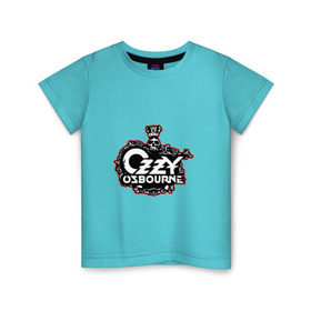Детская футболка хлопок с принтом Ozzy Ozbourne в Екатеринбурге, 100% хлопок | круглый вырез горловины, полуприлегающий силуэт, длина до линии бедер | black sabbath | блек сабатаж | озборн | оззи | ози | осборн