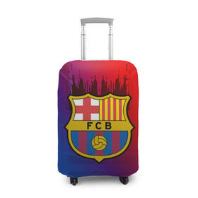 Чехол для чемодана 3D с принтом FC Barcelona color sport в Екатеринбурге, 86% полиэфир, 14% спандекс | двустороннее нанесение принта, прорези для ручек и колес | football | soccer | барселона