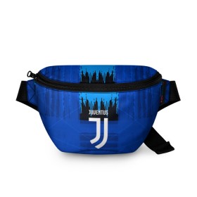 Поясная сумка 3D с принтом FC Juventus color abstract в Екатеринбурге, 100% полиэстер | плотная ткань, ремень с регулируемой длиной, внутри несколько карманов для мелочей, основное отделение и карман с обратной стороны сумки застегиваются на молнию | 