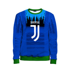 Детский свитшот 3D с принтом FC Juventus color abstract в Екатеринбурге, 100% полиэстер | свободная посадка, прямой крой, мягкая тканевая резинка на рукавах и понизу свитшота | 