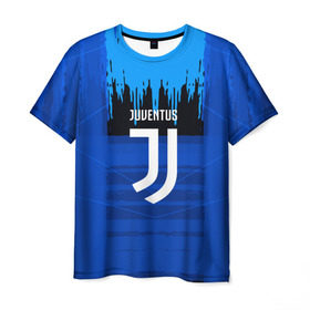 Мужская футболка 3D с принтом FC Juventus color abstract в Екатеринбурге, 100% полиэфир | прямой крой, круглый вырез горловины, длина до линии бедер | 