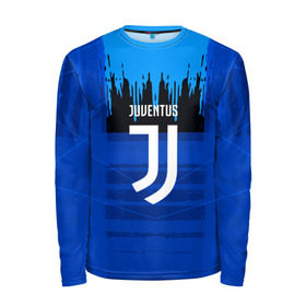 Мужской лонгслив 3D с принтом FC Juventus color abstract в Екатеринбурге, 100% полиэстер | длинные рукава, круглый вырез горловины, полуприлегающий силуэт | 