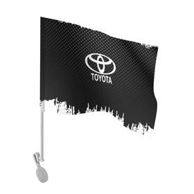 Флаг для автомобиля с принтом Toyota в Екатеринбурге, 100% полиэстер | Размер: 30*21 см | auto | automobile | car | machine | motor | motor car | sport car | toyota | автомашина | бренд | легковой автомобиль | марка | спортивный автомобиль | тачка