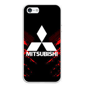 Чехол для iPhone 5/5S матовый с принтом MITSUBISHI SPORT COLLECTION в Екатеринбурге, Силикон | Область печати: задняя сторона чехла, без боковых панелей | Тематика изображения на принте:  машина | марка | митсубиси