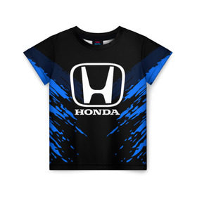 Детская футболка 3D с принтом HONDA SPORT COLLECTION в Екатеринбурге, 100% гипоаллергенный полиэфир | прямой крой, круглый вырез горловины, длина до линии бедер, чуть спущенное плечо, ткань немного тянется | auto | automobile | car | honda | machine | motor | motor car | sport car | автомашина | бренд | легковой автомобиль | марка | спортивный автомобиль | тачка | хонда