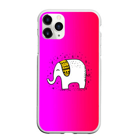 Чехол для iPhone 11 Pro матовый с принтом Радужный слоник в Екатеринбурге, Силикон |  | детские | животные | слон | слоник | слоны