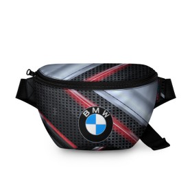 Поясная сумка 3D с принтом BMW high speed collection в Екатеринбурге, 100% полиэстер | плотная ткань, ремень с регулируемой длиной, внутри несколько карманов для мелочей, основное отделение и карман с обратной стороны сумки застегиваются на молнию | 