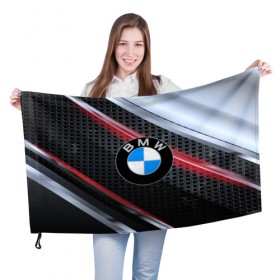 Флаг 3D с принтом BMW high speed collection в Екатеринбурге, 100% полиэстер | плотность ткани — 95 г/м2, размер — 67 х 109 см. Принт наносится с одной стороны | Тематика изображения на принте: 