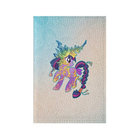 Обложка для паспорта матовая кожа с принтом My Little Pony в Екатеринбурге, натуральная матовая кожа | размер 19,3 х 13,7 см; прозрачные пластиковые крепления | комедия | маленький | мой | музыка | мультфильм | мюзикл | пони | приключения | сказка | фэнтези