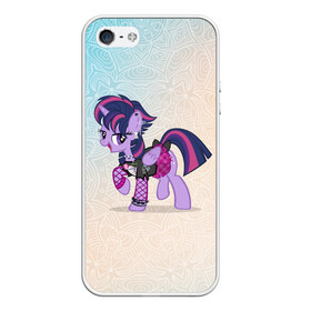 Чехол для iPhone 5/5S матовый с принтом My Little Pony в Екатеринбурге, Силикон | Область печати: задняя сторона чехла, без боковых панелей | мой маленький пони | мультфильм