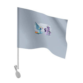 Флаг для автомобиля с принтом My Little Pony в Екатеринбурге, 100% полиэстер | Размер: 30*21 см | 