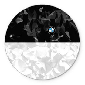 Коврик для мышки круглый с принтом BMW BLACK COLLECTION    в Екатеринбурге, резина и полиэстер | круглая форма, изображение наносится на всю лицевую часть | auto | bmw | motorsport | авто | автомобиль | автомобильные | бмв | бренд | марка | машины | моторспорт | спорт