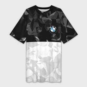 Платье-футболка 3D с принтом BMW BLACK COLLECTION в Екатеринбурге,  |  | auto | bmw | motorsport | авто | автомобиль | автомобильные | бмв | бренд | марка | машины | моторспорт | спорт