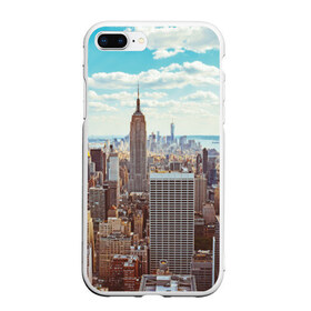 Чехол для iPhone 7Plus/8 Plus матовый с принтом Столица мира (Нью-Йорк) в Екатеринбурге, Силикон | Область печати: задняя сторона чехла, без боковых панелей | america | new york | usa | америка | каменные джунгли | нью йорк | сша