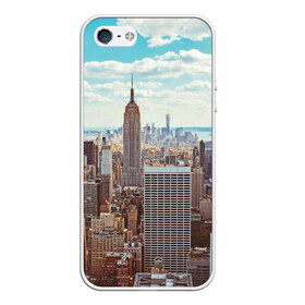 Чехол для iPhone 5/5S матовый с принтом Столица мира (Нью-Йорк) в Екатеринбурге, Силикон | Область печати: задняя сторона чехла, без боковых панелей | america | new york | usa | америка | каменные джунгли | нью йорк | сша