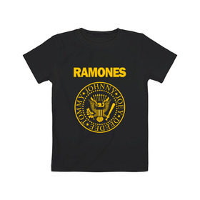 Детская футболка хлопок с принтом Ramones в Екатеринбурге, 100% хлопок | круглый вырез горловины, полуприлегающий силуэт, длина до линии бедер | Тематика изображения на принте: punk | punkrock | панк