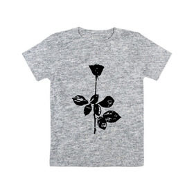 Детская футболка хлопок с принтом Depeche Mode черная роза в Екатеринбурге, 100% хлопок | круглый вырез горловины, полуприлегающий силуэт, длина до линии бедер | depeche mode | вестник моды | депеш мод | депешмод | дэйв гаан | мартин гор | роза | энди флетчер