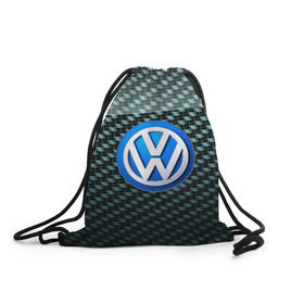 Рюкзак-мешок 3D с принтом Volkswagen SPORT в Екатеринбурге, 100% полиэстер | плотность ткани — 200 г/м2, размер — 35 х 45 см; лямки — толстые шнурки, застежка на шнуровке, без карманов и подкладки | 