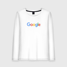 Женский лонгслив хлопок с принтом Google в Екатеринбурге, 100% хлопок |  | google