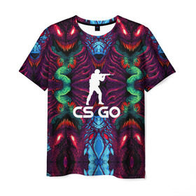 Мужская футболка 3D с принтом CS GO hyper beast collection в Екатеринбурге, 100% полиэфир | прямой крой, круглый вырез горловины, длина до линии бедер | скоростной зверь