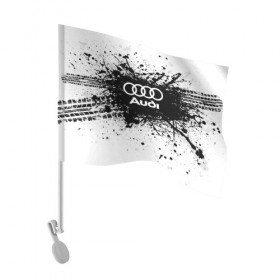 Флаг для автомобиля с принтом Audi в Екатеринбурге, 100% полиэстер | Размер: 30*21 см | audi | auto | automobile | car | carbon | machine | motor | motor car | sport car | автомашина | ауди | бренд | легковой автомобиль | марка | спортивный автомобиль | тачка