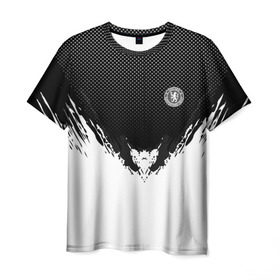 Мужская футболка 3D с принтом Chelsea black 2018 в Екатеринбурге, 100% полиэфир | прямой крой, круглый вырез горловины, длина до линии бедер | Тематика изображения на принте: football | soccer | челси