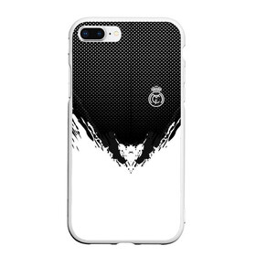 Чехол для iPhone 7Plus/8 Plus матовый с принтом Real Madrid black 2018 в Екатеринбурге, Силикон | Область печати: задняя сторона чехла, без боковых панелей | Тематика изображения на принте: football | soccer | реал мадрид