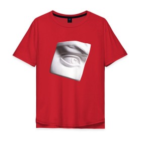 Мужская футболка хлопок Oversize с принтом Глаз Давида в Екатеринбурге, 100% хлопок | свободный крой, круглый ворот, “спинка” длиннее передней части | Тематика изображения на принте: глаз | искусство | скульптура | художник