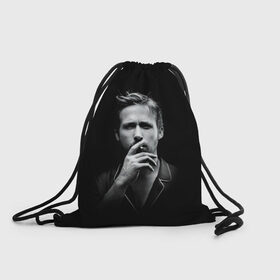 Рюкзак-мешок 3D с принтом Ryan Gosling в Екатеринбурге, 100% полиэстер | плотность ткани — 200 г/м2, размер — 35 х 45 см; лямки — толстые шнурки, застежка на шнуровке, без карманов и подкладки | ryan gosling | актер | райан гослинг