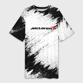 Платье-футболка 3D с принтом McLaren в Екатеринбурге,  |  | auto | car | mclaren | race | авто | гонки | краска | краски | макларен | марка | машина