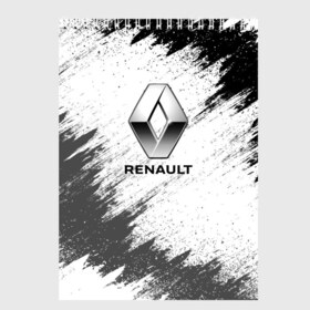 Скетчбук с принтом Renault в Екатеринбурге, 100% бумага
 | 48 листов, плотность листов — 100 г/м2, плотность картонной обложки — 250 г/м2. Листы скреплены сверху удобной пружинной спиралью | auto | car | race | renault | авто | гонки | краска | краски | марка | машина | рено