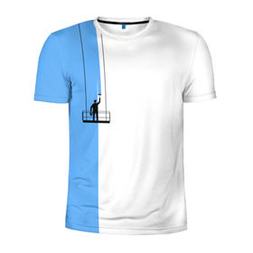 Мужская футболка 3D спортивная с принтом Маляр в Екатеринбурге, 100% полиэстер с улучшенными характеристиками | приталенный силуэт, круглая горловина, широкие плечи, сужается к линии бедра | маляр