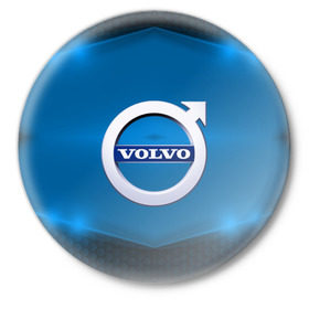 Значок с принтом Volvo SPORT в Екатеринбурге,  металл | круглая форма, металлическая застежка в виде булавки | auto | automobile | car | carbon | machine | motor | motor car | sport car | volvo | автомашина | бренд | вольво | легковой автомобиль | марка | спортивный автомобиль | тачка