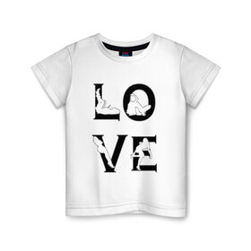 Детская футболка хлопок с принтом Love-models в Екатеринбурге, 100% хлопок | круглый вырез горловины, полуприлегающий силуэт, длина до линии бедер | 