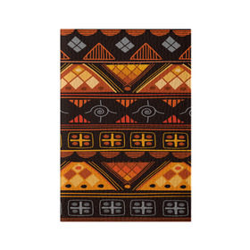 Обложка для паспорта матовая кожа с принтом Aztec ornament в Екатеринбурге, натуральная матовая кожа | размер 19,3 х 13,7 см; прозрачные пластиковые крепления | aztec | geometry | pattern | symbol | world | ацтек | геометрия | народный | орнамент | символы | узор | этника | этнический