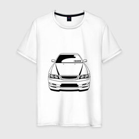 Мужская футболка хлопок с принтом Toyota Chaser в Екатеринбурге, 100% хлопок | прямой крой, круглый вырез горловины, длина до линии бедер, слегка спущенное плечо. | chaser | jdm | tourer v | toyota