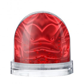 Водяной шар с принтом Красный Шелк в Екатеринбурге, Пластик | Изображение внутри шара печатается на глянцевой фотобумаге с двух сторон | шелк