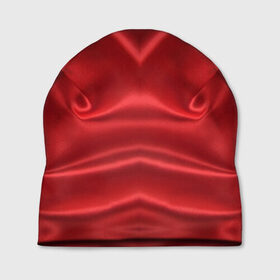 Шапка 3D с принтом Красный Шелк в Екатеринбурге, 100% полиэстер | универсальный размер, печать по всей поверхности изделия | Тематика изображения на принте: шелк