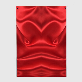 Постер с принтом Красный Шелк в Екатеринбурге, 100% бумага
 | бумага, плотность 150 мг. Матовая, но за счет высокого коэффициента гладкости имеет небольшой блеск и дает на свету блики, но в отличии от глянцевой бумаги не покрыта лаком | шелк