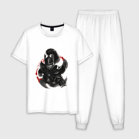 Мужская пижама хлопок с принтом Phantom Assassin dota 2 в Екатеринбурге, 100% хлопок | брюки и футболка прямого кроя, без карманов, на брюках мягкая резинка на поясе и по низу штанин
 | 