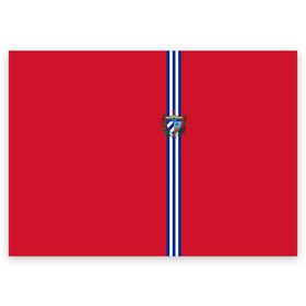 Поздравительная открытка с принтом Куба, лента с гербом в Екатеринбурге, 100% бумага | плотность бумаги 280 г/м2, матовая, на обратной стороне линовка и место для марки
 | Тематика изображения на принте: cu | cub | cuba | гавана | герб | государство | знак | кастро | куба | кубинская | кубинский | надпись | остров свободы | патриот | полосы | республика | символ | страна | флаг | флага | цвета | че
