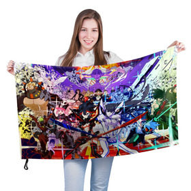 Флаг 3D с принтом Kill La Kill в Екатеринбурге, 100% полиэстер | плотность ткани — 95 г/м2, размер — 67 х 109 см. Принт наносится с одной стороны | anime | kill la kill | ryuko matoi | аниме | круши кромсай | рюко матой | убей | умри