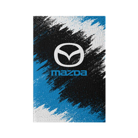 Обложка для паспорта матовая кожа с принтом MAZDA в Екатеринбурге, натуральная матовая кожа | размер 19,3 х 13,7 см; прозрачные пластиковые крепления | Тематика изображения на принте: car | mazda |  auto | авто | мазда | машина