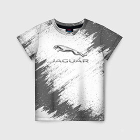 Детская футболка 3D с принтом JAGUAR в Екатеринбурге, 100% гипоаллергенный полиэфир | прямой крой, круглый вырез горловины, длина до линии бедер, чуть спущенное плечо, ткань немного тянется | auto | car | jaguar | race | авто | гонки | краска | краски | марка | машина | ягуар