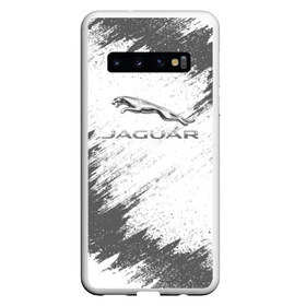 Чехол для Samsung Galaxy S10 с принтом JAGUAR в Екатеринбурге, Силикон | Область печати: задняя сторона чехла, без боковых панелей | auto | car | jaguar | race | авто | гонки | краска | краски | марка | машина | ягуар