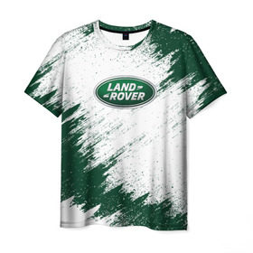 Мужская футболка 3D с принтом LAND ROVER в Екатеринбурге, 100% полиэфир | прямой крой, круглый вырез горловины, длина до линии бедер | auto | car | land | race | rover | авто | гонки | краска | краски | лэнд | марка | машина | ровер