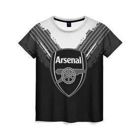Женская футболка 3D с принтом Arsenal abstract original в Екатеринбурге, 100% полиэфир ( синтетическое хлопкоподобное полотно) | прямой крой, круглый вырез горловины, длина до линии бедер | football | soccer | арсенал